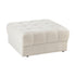 Oikiture 1 Seater Boucle Modular Ottoman Lounge Chair Armless White-Armchair-PEROZ Accessories