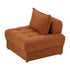Oikiture 2 Seater Velvet Modular Sofa Lounge Chair with Backrest Brown-Armchair-PEROZ Accessories
