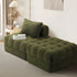 Oikiture 2 Seater Boucle Modular Sofa & Ottoman Set Green-Sofa-PEROZ Accessories