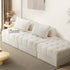 Oikiture 3 Seater Boucle Modular Sofa & Ottoman Set Armless White-Armchair-PEROZ Accessories