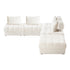 Oikiture 5 Seater Boucle Modular Sofa & Ottoman Set Armless White-Armchair-PEROZ Accessories