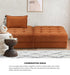 Oikiture 6 Seater Velvet Modular Sofa & Ottoman Set with Backrest Brown-Armchair-PEROZ Accessories