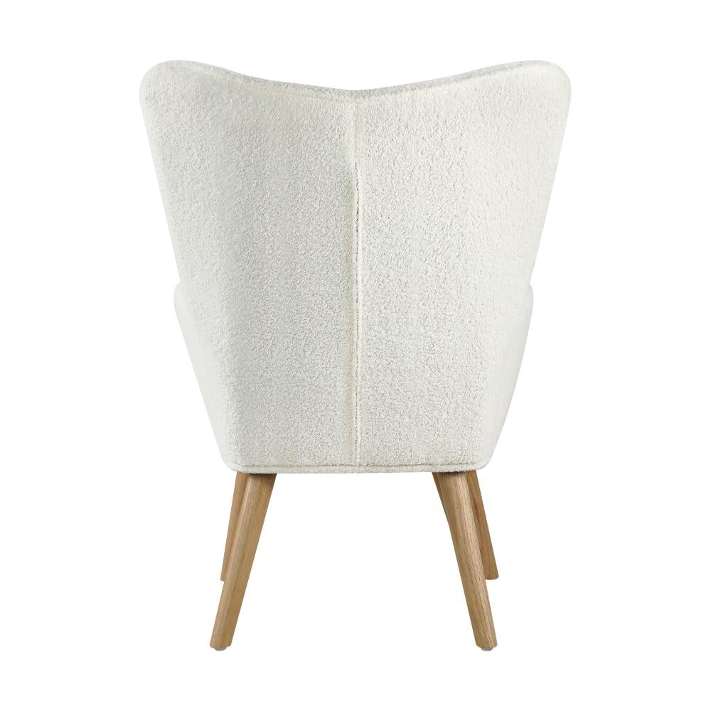 Oikiture Armchair Lounge Chair Ottoman Accent Armchairs Sherpa Sofa Chairs White-Armchairs-PEROZ Accessories