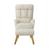 Oikiture 3x 360 Swivel Recliner Armchair Lounge with Stool Beige-Armchair-PEROZ Accessories