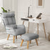 Oikiture 3x 360 Swivel Recliner Armchair Lounge with Stool Grey-Armchair-PEROZ Accessories