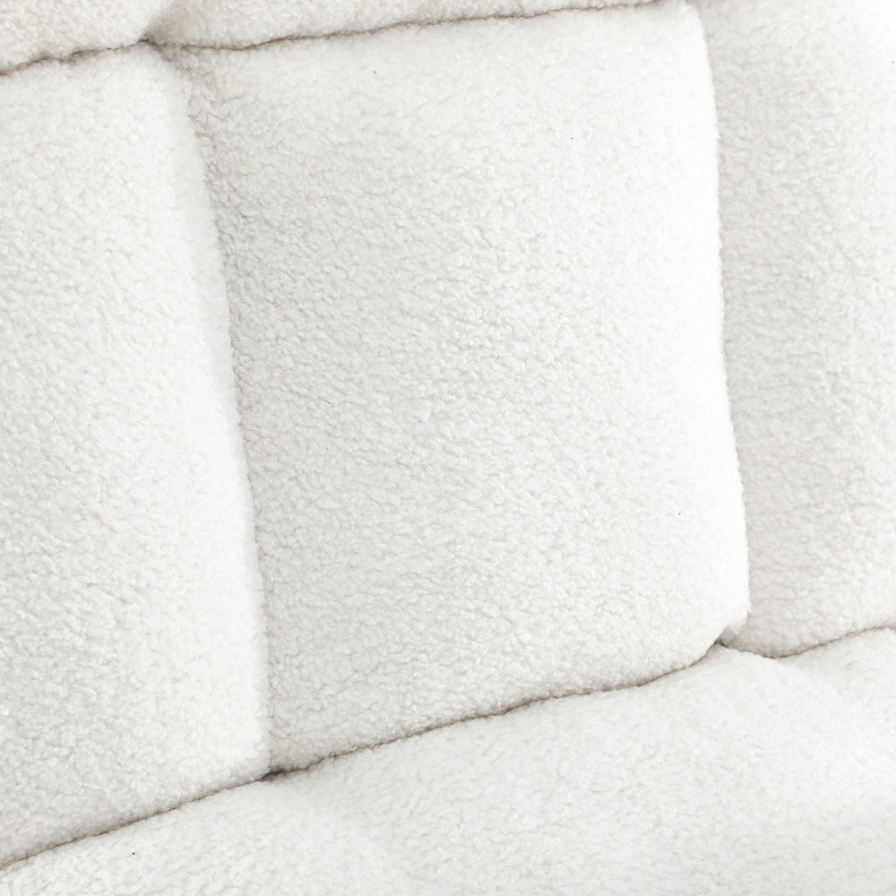 Oikiture Armchair with Ottoman Swivel Lounge Sherpa Recliner Chair Home Furniture-Armchairs-PEROZ Accessories