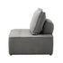 Oikiture 4PCS Modular Sofa Lounge Chair Armless Adjustable Back Linen Grey-Armchairs-PEROZ Accessories