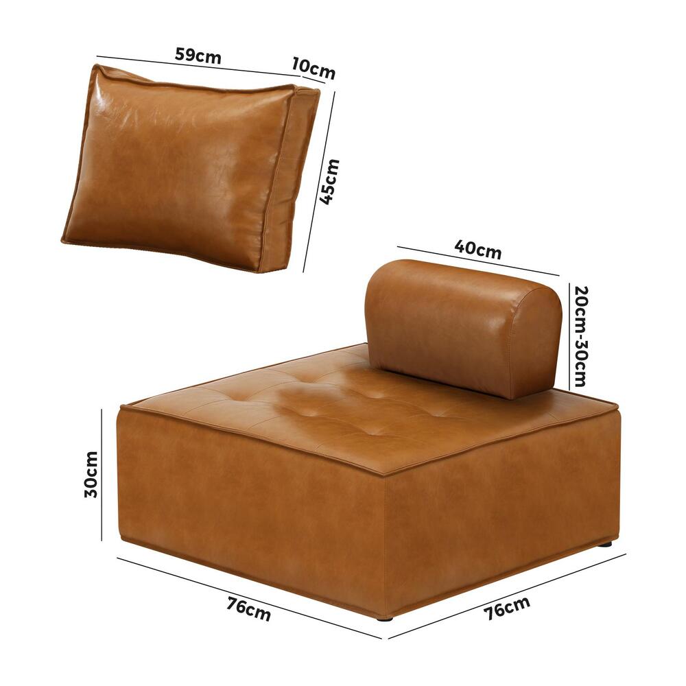 Oikiture 2pcs Pu Leather Sofa Couch Louge Chair Home Furniture Brown-Armchairs-PEROZ Accessories
