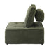 Oikiture 1PC Modular Sofa Lounge Chair Armless Sherpa Green-Armchair-PEROZ Accessories