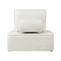 Oikiture 2PCS Modular Sofa Lounge Chair Armless Adjustable Back Sherpa White-Armchairs-PEROZ Accessories