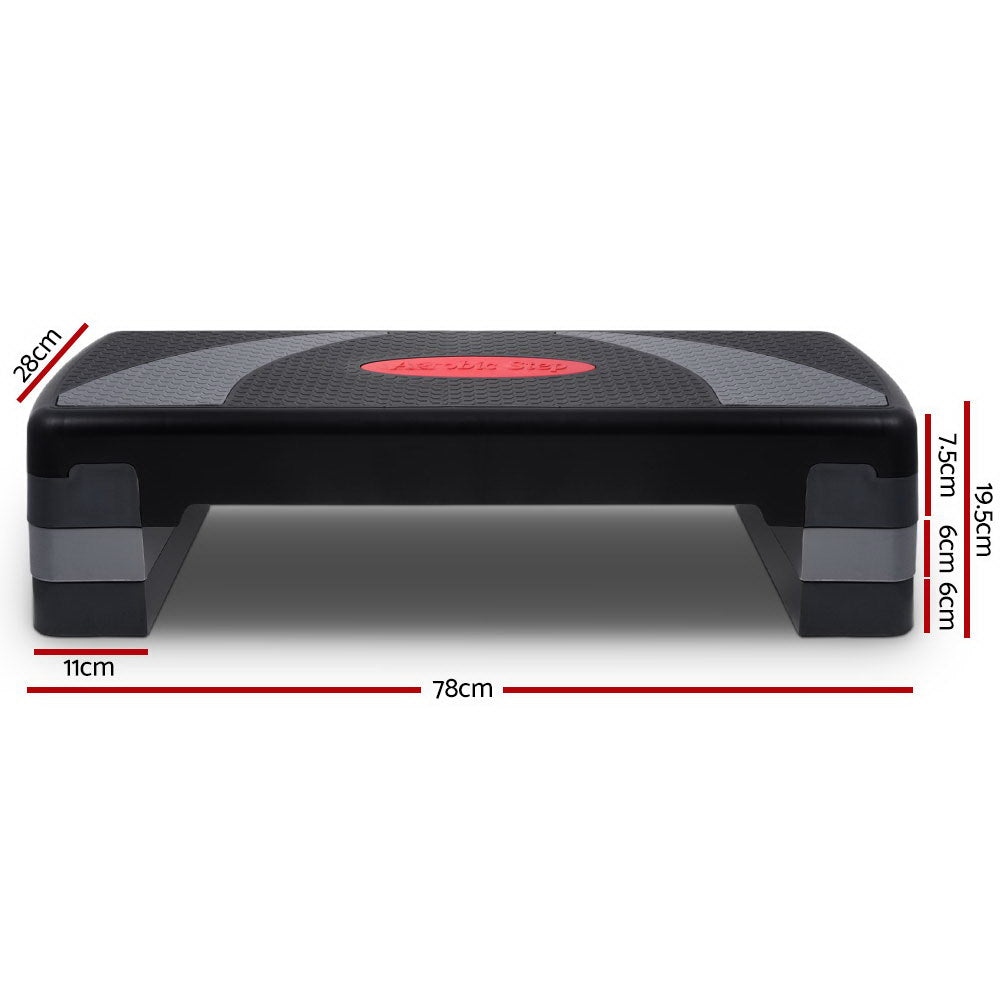 Everfit 3 Level Aerobic Step Exercise Stepper 78cm Gym Home Fitness-Sports &amp; Fitness &gt; Fitness Accessories-PEROZ Accessories