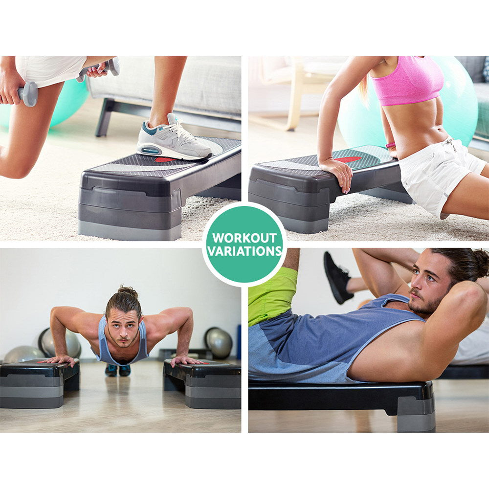 Everfit 3 Level Aerobic Step Exercise Stepper 78cm Gym Home Fitness-Sports &amp; Fitness &gt; Fitness Accessories-PEROZ Accessories