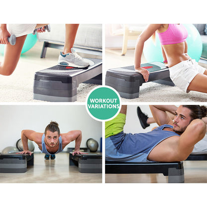 Everfit 3 Level Aerobic Step Exercise Stepper 78cm Gym Home Fitness-Sports &amp; Fitness &gt; Fitness Accessories-PEROZ Accessories