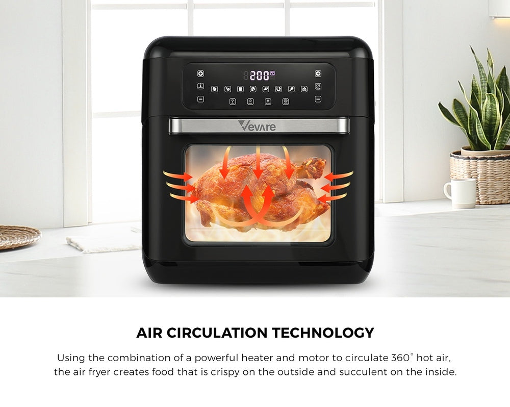 Vevare Air Fryer 12L Oven LCD Touch Oil Free Cooker 1500W