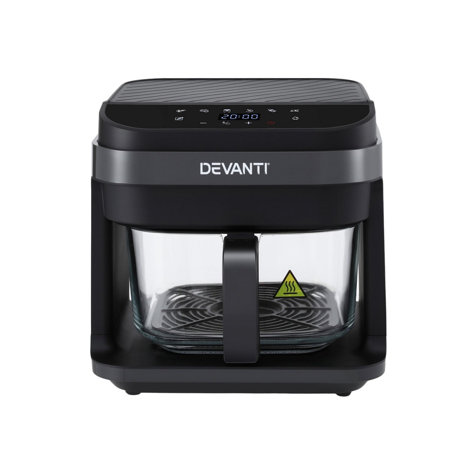 Devanti Air Fryer 5.5L Touch Control Electric Cooker 1200W Black-Appliances > Kitchen Appliances > Air Fryers-PEROZ Accessories