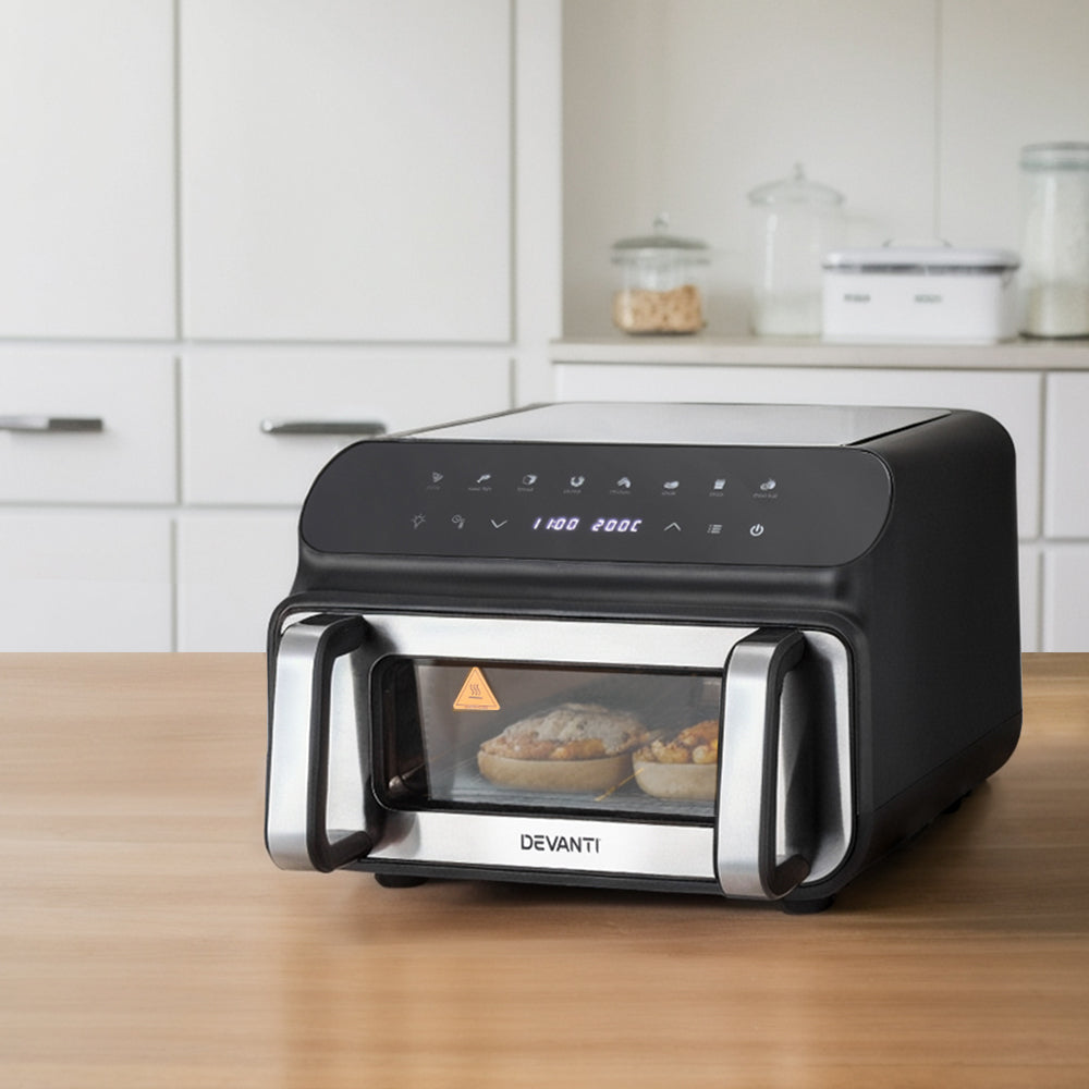 Devanti Air Fryer 10L LCD Kitchen Oven-Appliances &gt; Kitchen Appliances-PEROZ Accessories