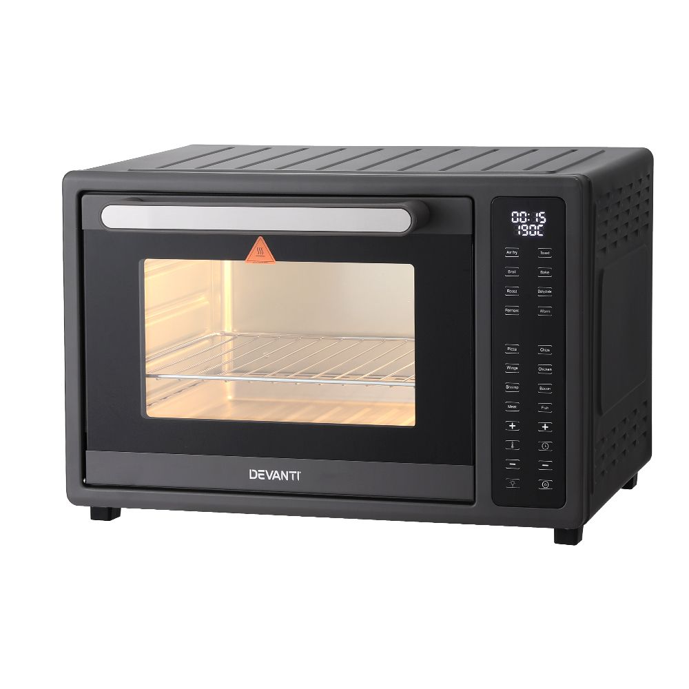 Devanti Air Fryer 32L W/ LCD Touch Oven 1700W-Appliances > Kitchen Appliances-PEROZ Accessories