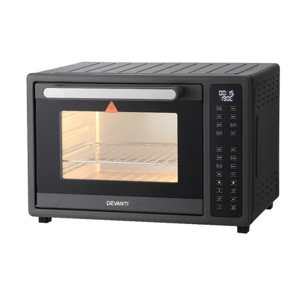 Devanti Air Fryer 32L W/ LCD Touch Oven 1700W-Appliances &gt; Kitchen Appliances-PEROZ Accessories