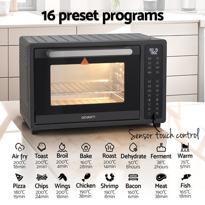 Devanti Air Fryer 32L W/ LCD Touch Oven 1700W-Appliances &gt; Kitchen Appliances-PEROZ Accessories