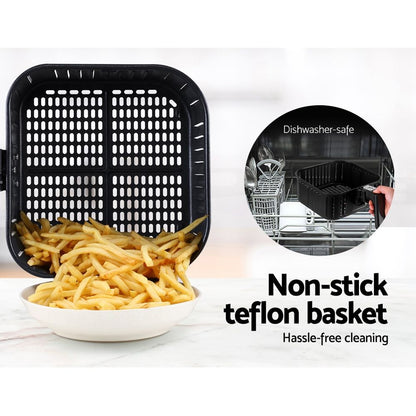Devanti Air Fryer 7L LCD Fryers Black-Air Fryers-PEROZ Accessories