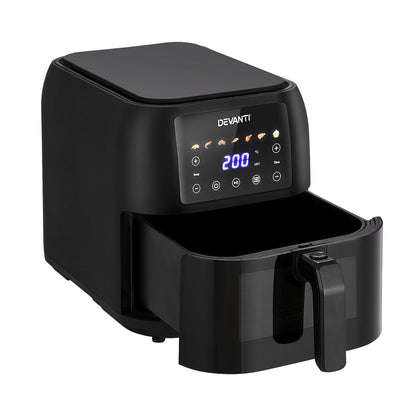 Devanti Air Fryer 8L LCD Fryers-Appliances &gt; Kitchen Appliances-PEROZ Accessories