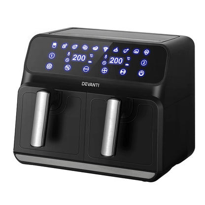 Devanti Air Fryer 8L Dual Zone Fryers-Air Fryers-PEROZ Accessories