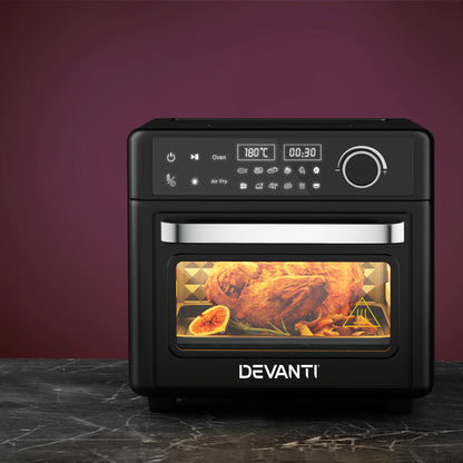 Devanti Air Fryer 15L LCD Fryers Oven-Appliances &gt; Kitchen Appliances-PEROZ Accessories