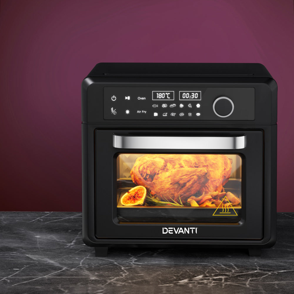 Devanti Air Fryer 20L LCD Fryers Oven-Appliances &gt; Kitchen Appliances-PEROZ Accessories