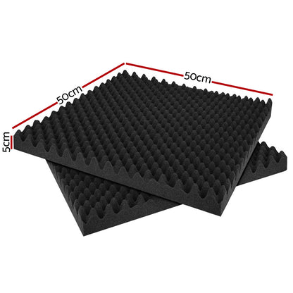 Alpha Acoustic Foam 60pcs 50x50x5cm Sound Absorption Proofing Panels Eggshell-Audio &amp; Video &gt; Acoustic Foam-PEROZ Accessories