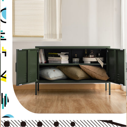 Artiss Buffet Sideboard Metal Cabinet - BASE Green-Furniture > Living Room-PEROZ Accessories