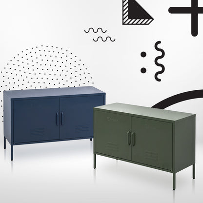 Artiss Buffet Sideboard Metal Cabinet - BASE Green-Furniture > Living Room-PEROZ Accessories