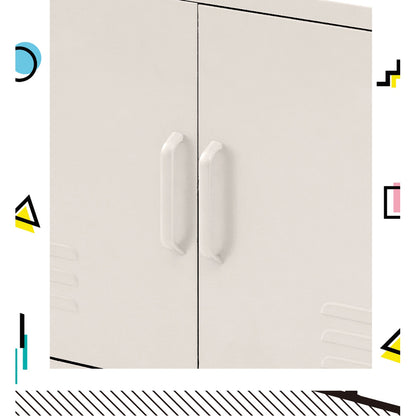 Artiss Buffet Sideboard Metal Cabinet - BASE White-Furniture > Living Room-PEROZ Accessories