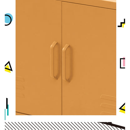 Artiss Buffet Sideboard Metal Cabinet - BASE Yellow-Furniture > Living Room-PEROZ Accessories