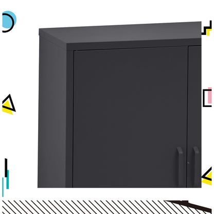 Artiss Buffet Sideboard Metal Cabinet - SWEETHEART Charcoal-Furniture > Living Room-PEROZ Accessories