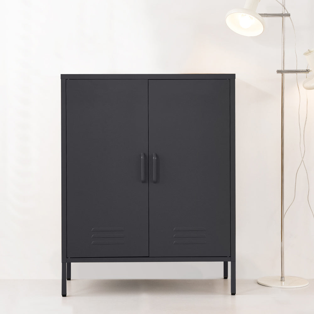Artiss Buffet Sideboard Metal Cabinet - SWEETHEART Charcoal-Furniture &gt; Living Room-PEROZ Accessories