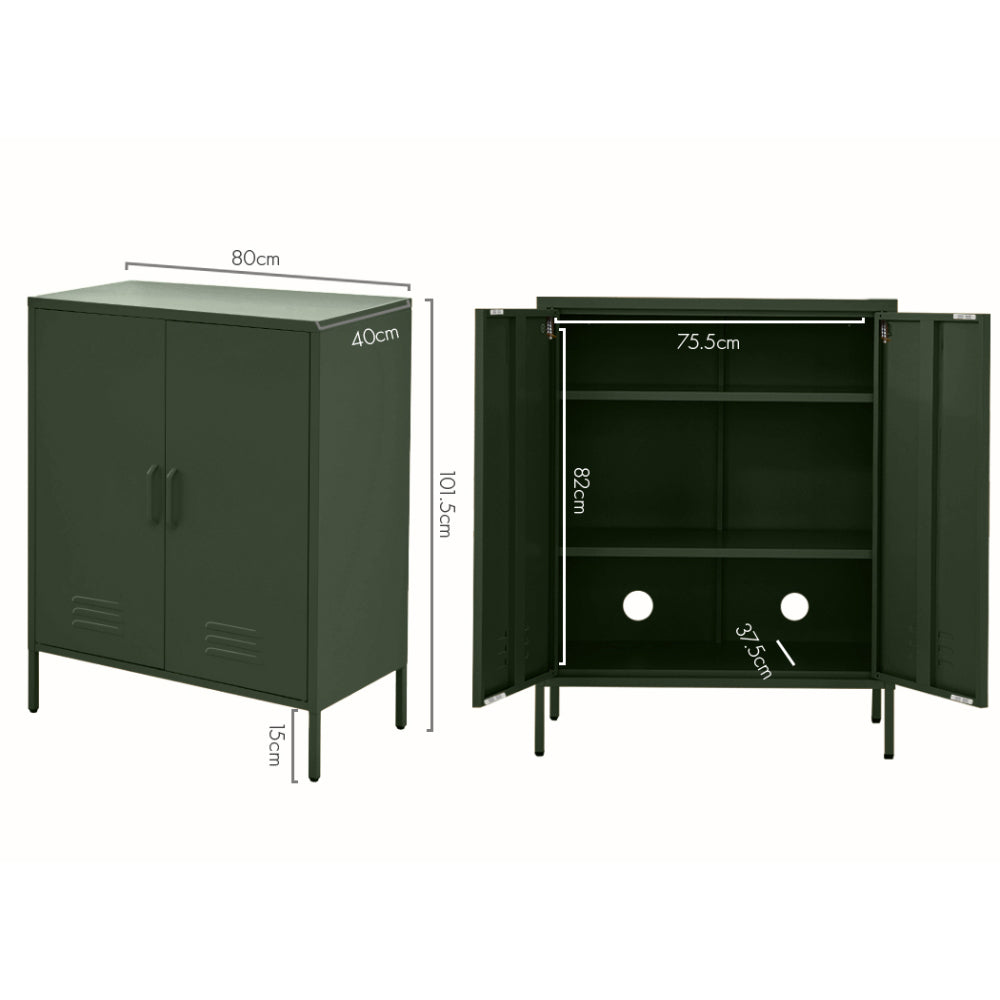 Artiss Buffet Sideboard Metal Cabinet - SWEETHEART Green-Furniture > Living Room-PEROZ Accessories