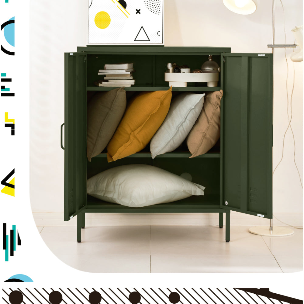 Artiss Buffet Sideboard Metal Cabinet - SWEETHEART Green-Furniture &gt; Living Room-PEROZ Accessories