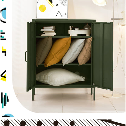 Artiss Buffet Sideboard Metal Cabinet - SWEETHEART Green-Furniture &gt; Living Room-PEROZ Accessories