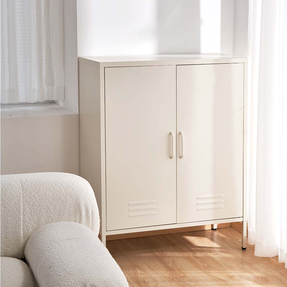 Artiss Buffet Sideboard Metal Cabinet - SWEETHEART White-Furniture > Living Room-PEROZ Accessories