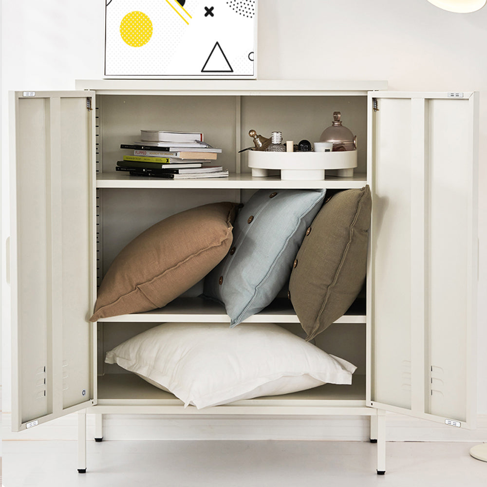 Artiss Buffet Sideboard Metal Cabinet - SWEETHEART White-Furniture > Living Room-PEROZ Accessories