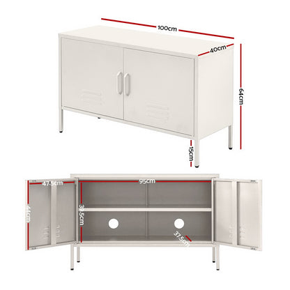 Artiss Buffet Sideboard Metal Cabinet - SWEETHEART White-Furniture &gt; Living Room-PEROZ Accessories