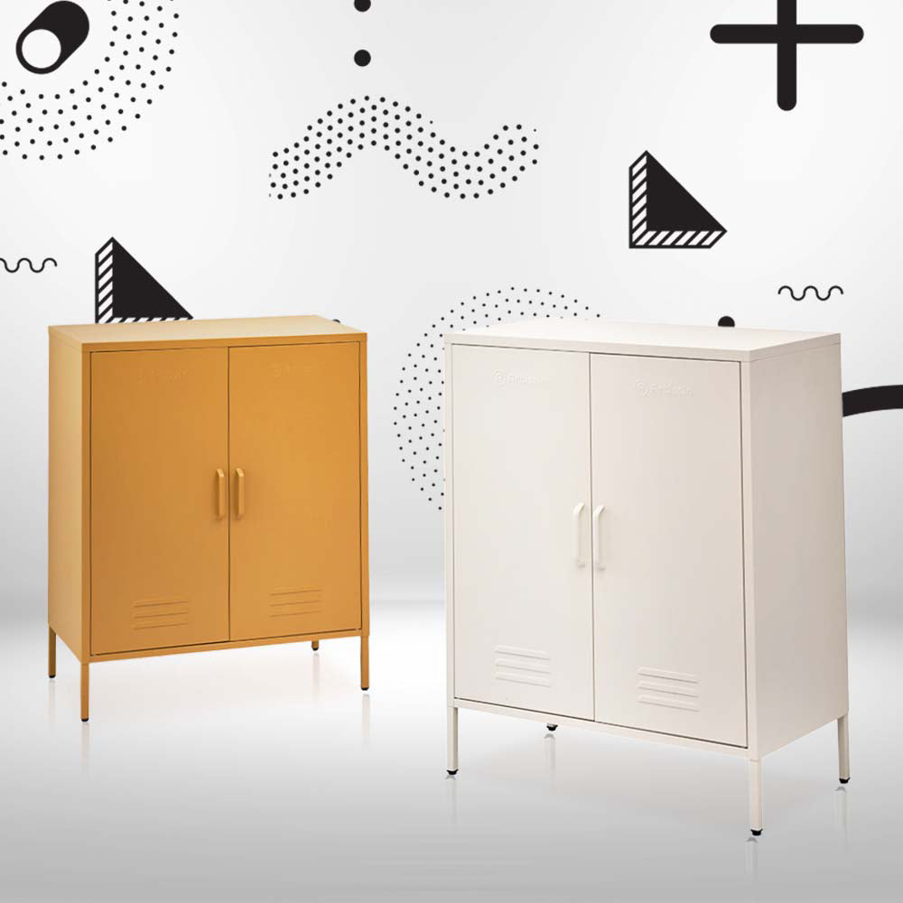 Artiss Buffet Sideboard Metal Cabinet - SWEETHEART Yellow-Furniture > Living Room-PEROZ Accessories