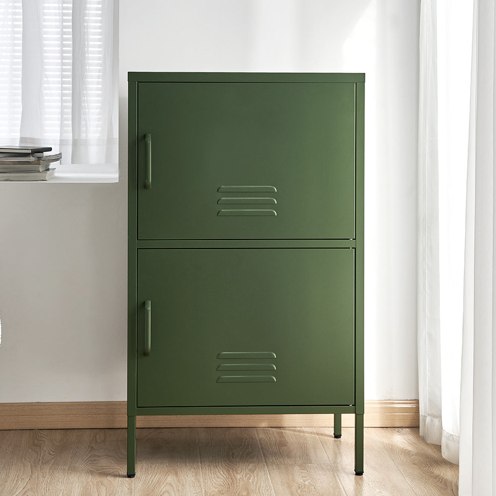 ArtissIn Buffet Sideboard Metal Cabinet - DOUBLE Green-Home &amp; Garden &gt; Bedding-PEROZ Accessories