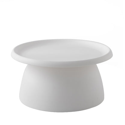 Artiss Coffee Table Round 71CM Plastic White-Furniture &gt; Living Room-PEROZ Accessories