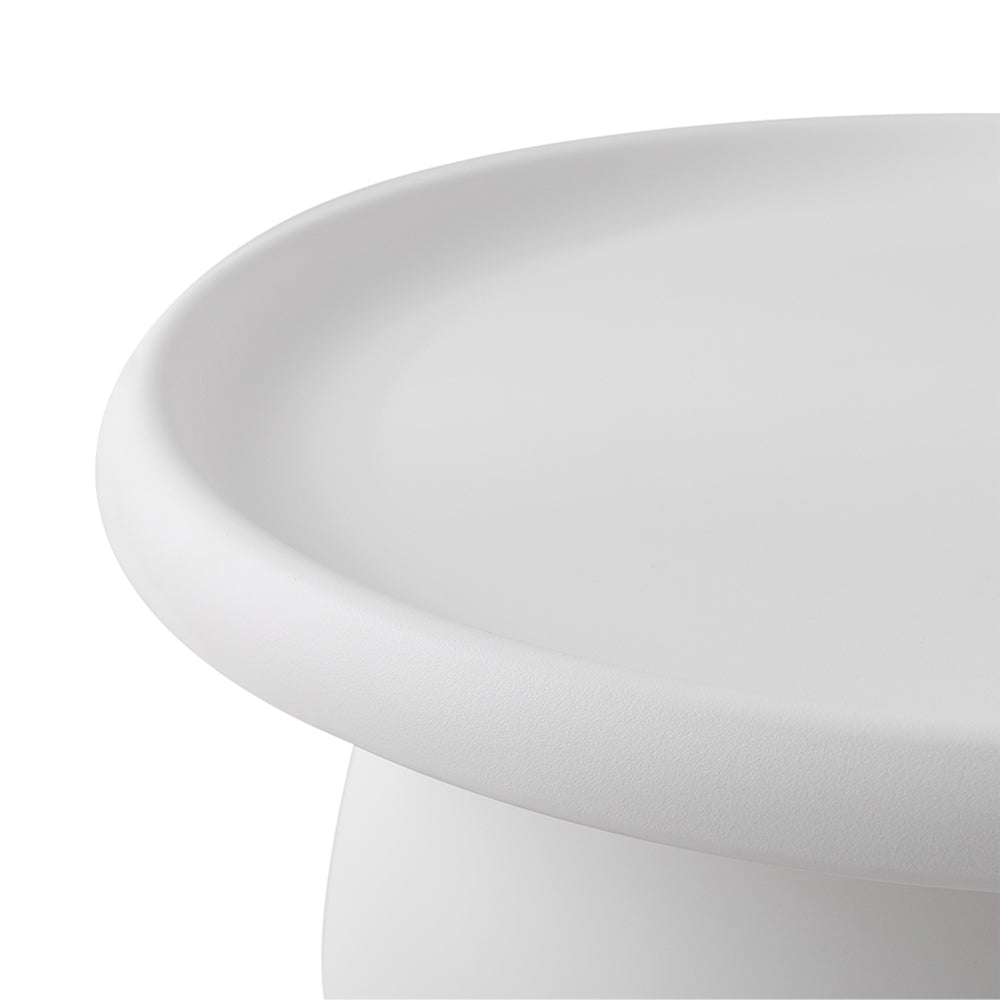 Artiss Coffee Table Round 71CM Plastic White-Furniture &gt; Living Room-PEROZ Accessories