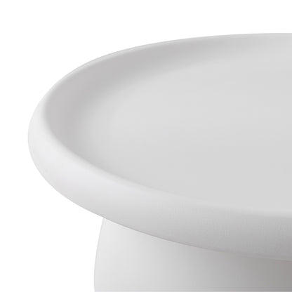 Artiss Coffee Table Round 71CM Plastic White-Furniture &gt; Living Room-PEROZ Accessories