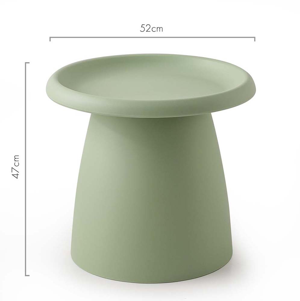 Artiss Coffee Table Round 52CM Plastic Green-Furniture &gt; Living Room-PEROZ Accessories