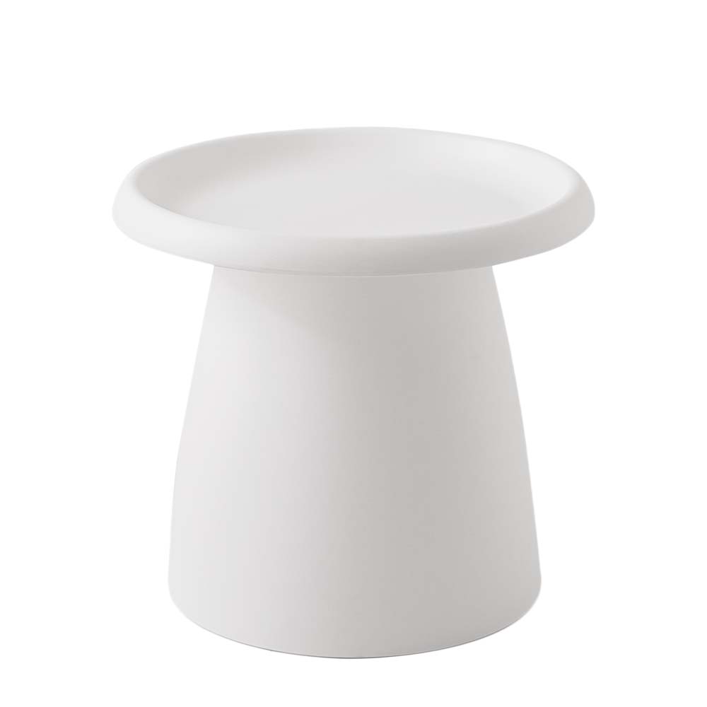 Artiss Coffee Table Round 52CM Plastic White-Furniture &gt; Living Room-PEROZ Accessories