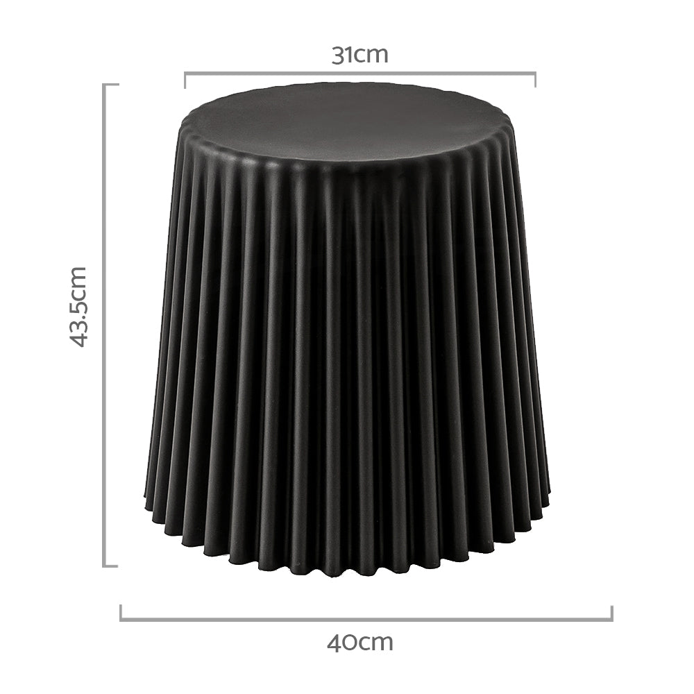Artiss 2x Bar Stools Cupcake Plastic Foot Stool Black-Bar Stools-PEROZ Accessories