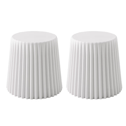 Artiss 2x Bar Stools Cupcake Plastic Foot Stool White-Furniture &gt; Bar Stools &amp; Chairs-PEROZ Accessories